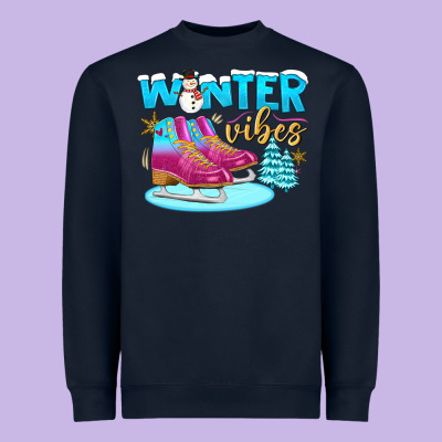 Winter Vibes Heavyweight Sweatshirt Designed By Bundleandbundleshop