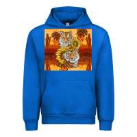 Cobalt tigers with scratches Urban Hoodie - TumblerDesignByShophia