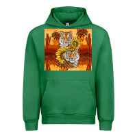 Emerald tigers with scratches Urban Hoodie - TumblerDesignByShophia
