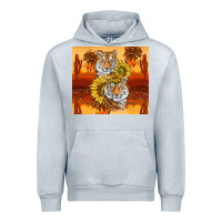 Heather Grey tigers with scratches Urban Hoodie - TumblerDesignByShophia