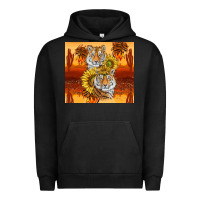 Pigment Black tigers with scratches Urban Hoodie - TumblerDesignByShophia