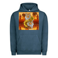 Pigment Midnight Navy tigers with scratches Urban Hoodie - TumblerDesignByShophia