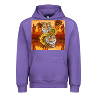 Tulip tigers with scratches Urban Hoodie - TumblerDesignByShophia