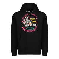 Black funny motherhood Premium Hoodie - JahusDesignShop