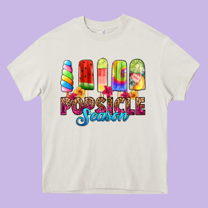 Popsicle Season Heavy Core Tee Designed By Ranaportraitstore