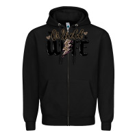 Black oilfield wife Zipper Hoodie - MaliasSmallBusiness