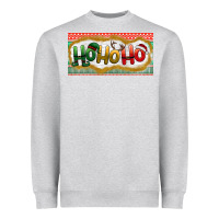 Heather Grey ho ho ho Heavyweight Sweatshirt - BundleAndBundleShop