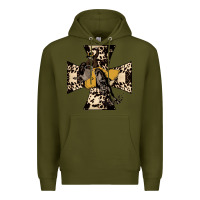 Army Green Leopard Bucking Bronco Premium Hoodie - Bettercallsaul