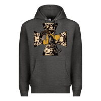Charcoal Heather Leopard Bucking Bronco Premium Hoodie - Bettercallsaul