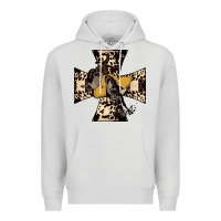 Dove Grey Leopard Bucking Bronco Premium Hoodie - Bettercallsaul