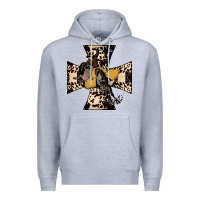 Heather Grey Leopard Bucking Bronco Premium Hoodie - Bettercallsaul