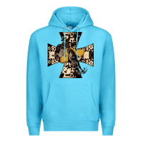 Ocean Blue Leopard Bucking Bronco Premium Hoodie - Bettercallsaul