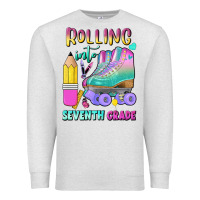 Oatmeal Heather rolling into seventh grade Premium Sweatshirt - BundleAndBundleShop