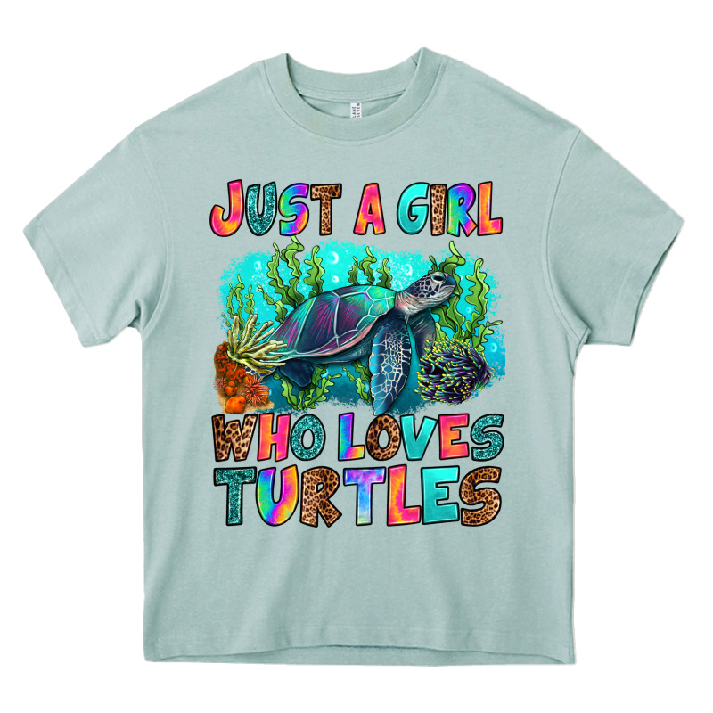 Just A Girl Who Loves Turtles Heavy Core Tee by RanaPortraitStore | Teevron