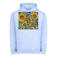 Pigment Grape Ice turquoise sunflowers with gemstones Urban Hoodie - TumblerDesignByShophia