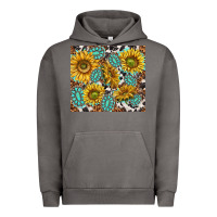 Pigment Tornado turquoise sunflowers with gemstones Urban Hoodie - TumblerDesignByShophia