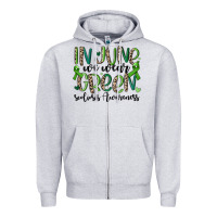 Heather Grey in june we wear green scoliosis awareness Zipper Hoodie - MaliasSmallBusiness