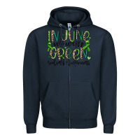 Navy in june we wear green scoliosis awareness Zipper Hoodie - MaliasSmallBusiness
