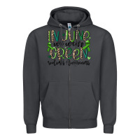 Smoke in june we wear green scoliosis awareness Zipper Hoodie - MaliasSmallBusiness