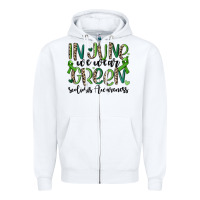 White in june we wear green scoliosis awareness Zipper Hoodie - MaliasSmallBusiness