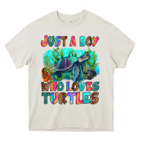 Cream just a boy who loves turtles Heavy Core Tee - RanaPortraitStore