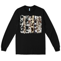 Black cowhide brushstroke Long Sleeve Tee - AdoDesignShop