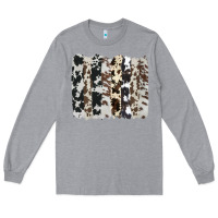 Heather Grey cowhide brushstroke Long Sleeve Tee - AdoDesignShop