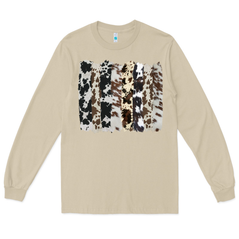 Cowhide Brushstroke Long Sleeve Tee by AdoDesignShop | Teevron