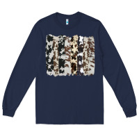 Navy cowhide brushstroke Long Sleeve Tee - AdoDesignShop