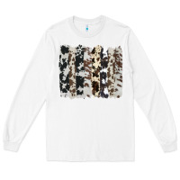 White cowhide brushstroke Long Sleeve Tee - AdoDesignShop