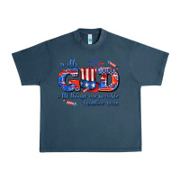 Midnight Navy with god all things are possible usa Urban Heavy Tee - AdoDesignShop