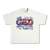 Pistachio with god all things are possible usa Urban Heavy Tee - AdoDesignShop