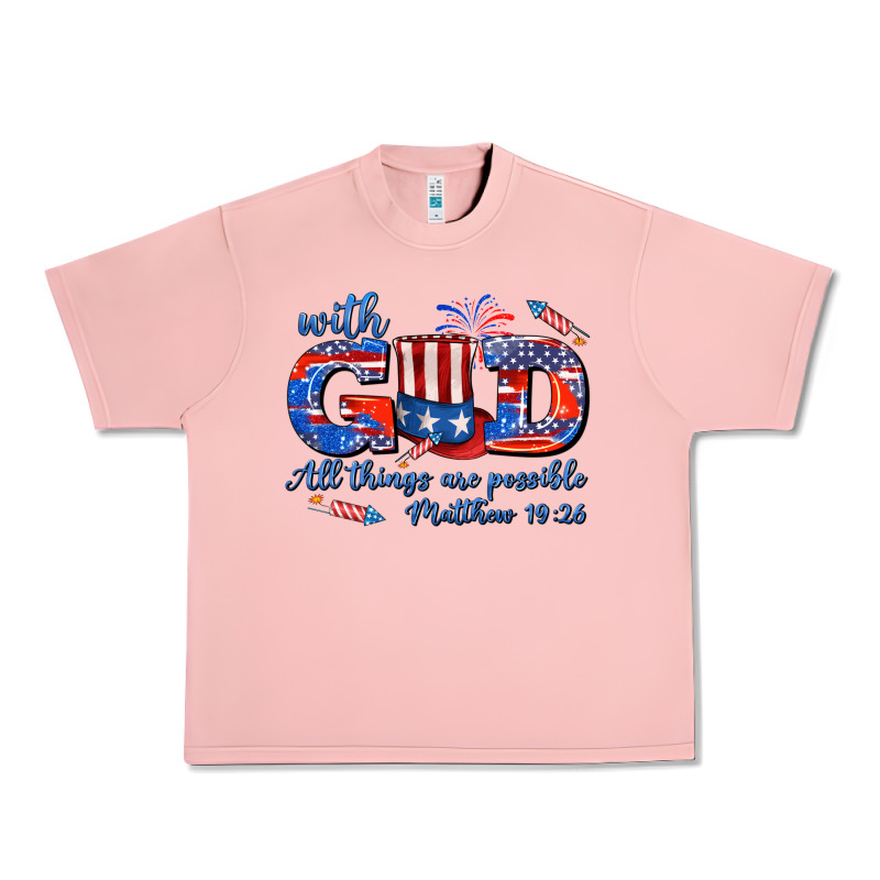 With God All Things Are Possible Usa Urban Heavy Tee by AdoDesignShop | Teevron