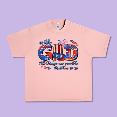 With God All Things Are Possible Usa Urban Heavy Tee Designed By Adodesignshop