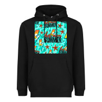Black Hot Mom Summer Digital Paper Heavyweight Hoodie - BundleAndBundleShop