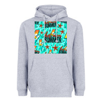 Heather Grey Hot Mom Summer Digital Paper Heavyweight Hoodie - BundleAndBundleShop