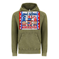 Vintage Olive god bless America gnomes Vintage Hoodie - HRA Design Shop