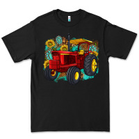 Black western tractor Premium Tee - texasbilliewilder