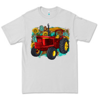 Dove Grey western tractor Premium Tee - texasbilliewilder