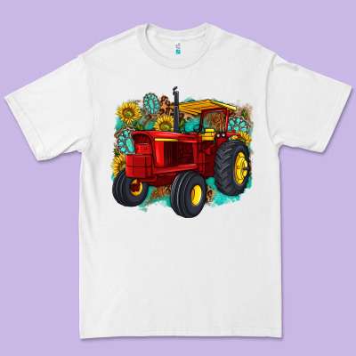 Western Tractor Premium Tee Designed By Texasbilliewilder