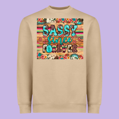 Sassy Since Forever Heavyweight Sweatshirt Designed By Jahusdesignshop