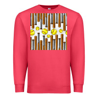 Cardinal softball bat seamless pattern Premium Sweatshirt - BundleAndBundleShop