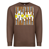 Chestnut softball bat seamless pattern Premium Sweatshirt - BundleAndBundleShop
