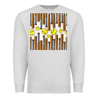 Dove Grey softball bat seamless pattern Premium Sweatshirt - BundleAndBundleShop