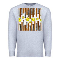 Heather Grey softball bat seamless pattern Premium Sweatshirt - BundleAndBundleShop