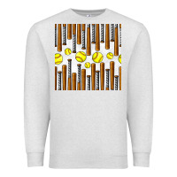 Oatmeal Heather softball bat seamless pattern Premium Sweatshirt - BundleAndBundleShop