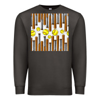 Smoke softball bat seamless pattern Premium Sweatshirt - BundleAndBundleShop