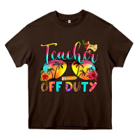 Chocolate Brown teacher off duty Heavy Core Tee - RanaPortraitStore