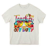 Cream teacher off duty Heavy Core Tee - RanaPortraitStore