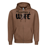Chestnut lineman wife Zipper Hoodie - MaliasSmallBusiness